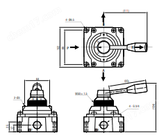 AIGNEP旋轉手動閥12V3L26OC07堅固耐用