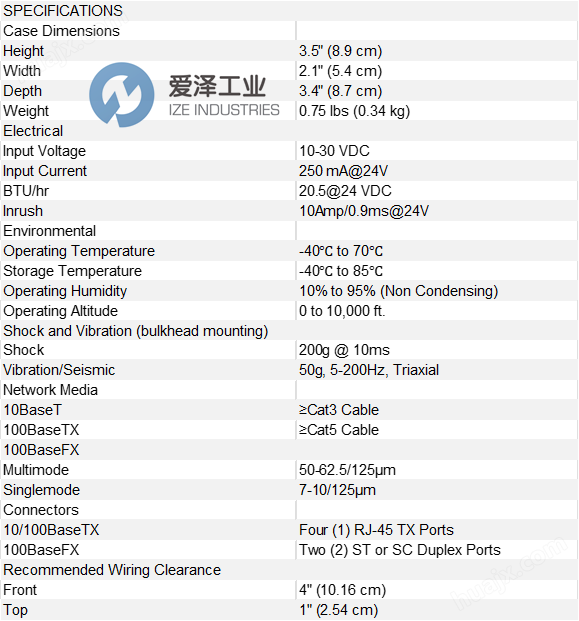 N-TRON以太網(wǎng)交換機(jī)306FX2-N-ST
