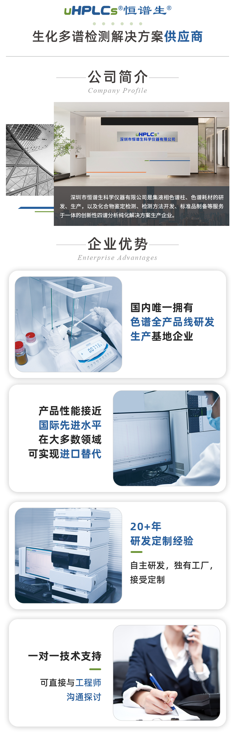 恒谱生粒径5&mu;m Hilic-SiO2液相色谱保护柱